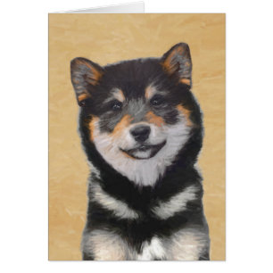 Pintura Shiba Inu (Negro y Tan) - Arte de perro