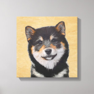 Pintura Shiba Inu (Negro y Tan) - Arte de perro