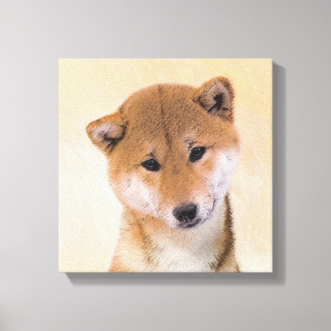 Pintura Shiba Inu (roja) - Arte Perro Original (Anverso)