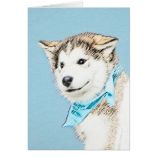 Pintura siberiana Husky de pipa - Arte original de