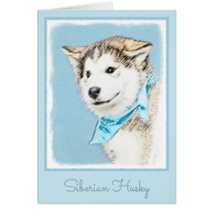 Pintura siberiana Husky de pipa - Arte original de