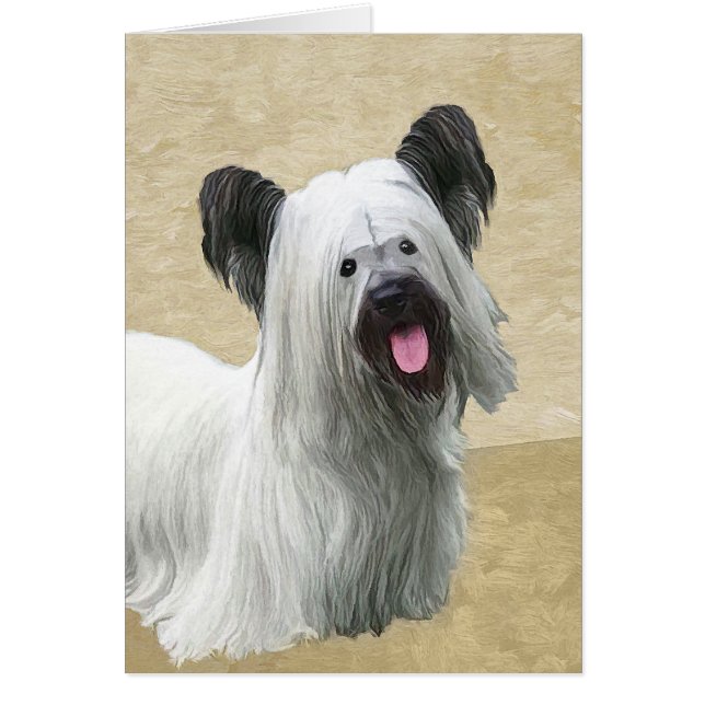 Pintura Skye Terrier - Arte Perro Original. (Frente)