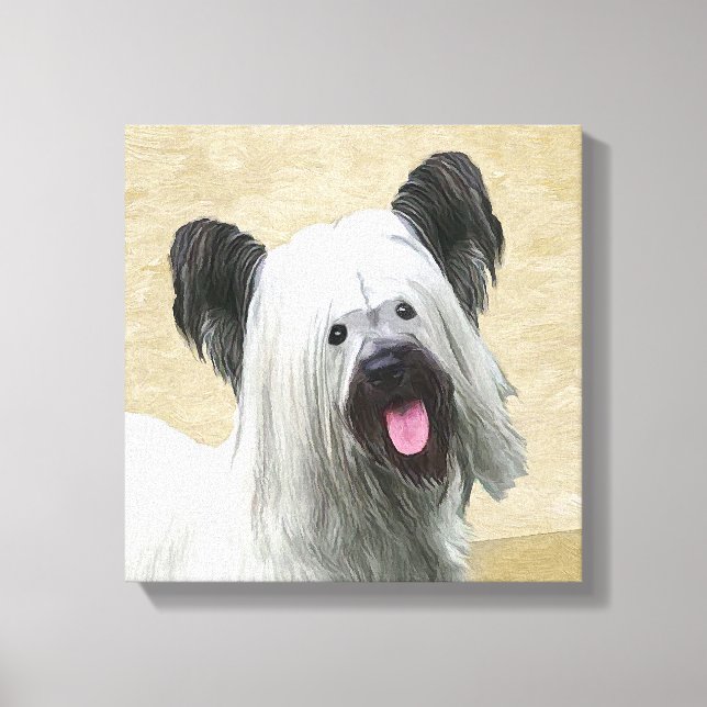 Pintura Skye Terrier - Arte Perro Original. (Anverso)