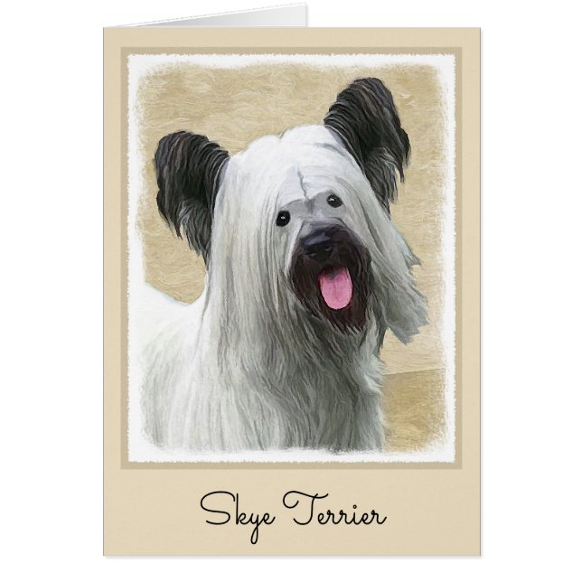 Pintura Skye Terrier - Arte Perro Original. (Frente)