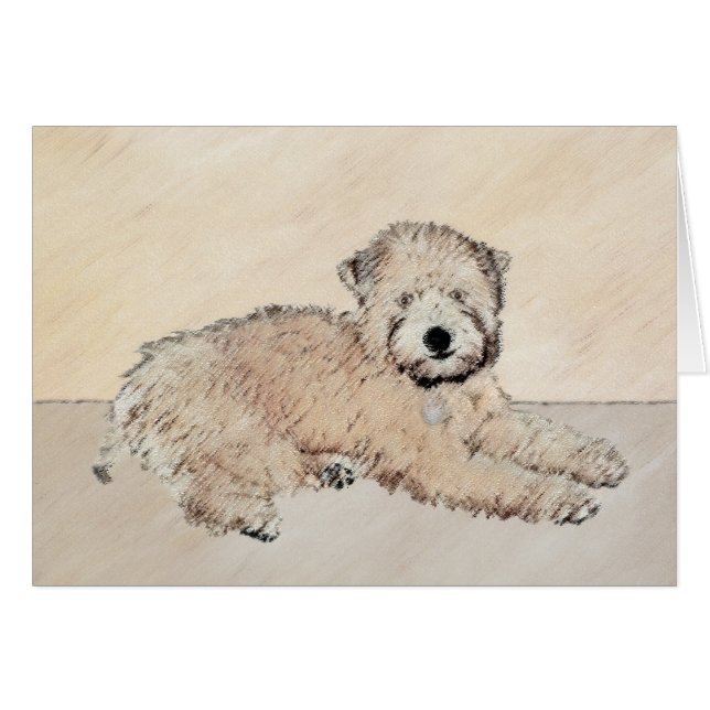 Pintura Terrier de Ruedas Recubiertas Blancas Arte (Anverso (Horizontal))