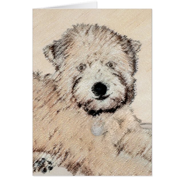 Pintura Terrier de Ruedas Recubiertas Blancas Arte (Frente)