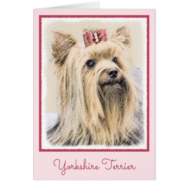 Pintura Terrier de Yorkshire - Arte Perro Original (Frente)