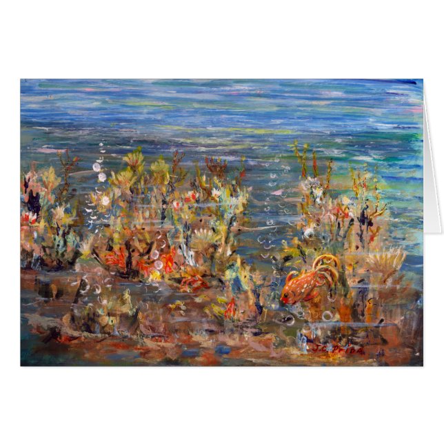 Pintura tropical del acuario de los pescados del (Anverso (Horizontal))