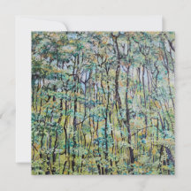 Pintura verde del bosque