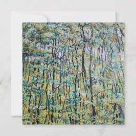 Pintura verde del bosque