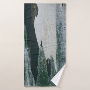 pintura verde, negra y beige