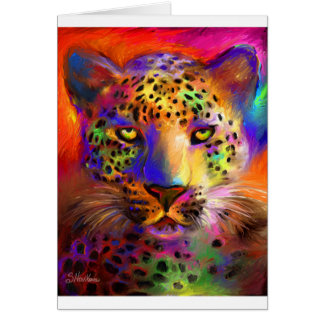 Pintura vibrante del leopardo