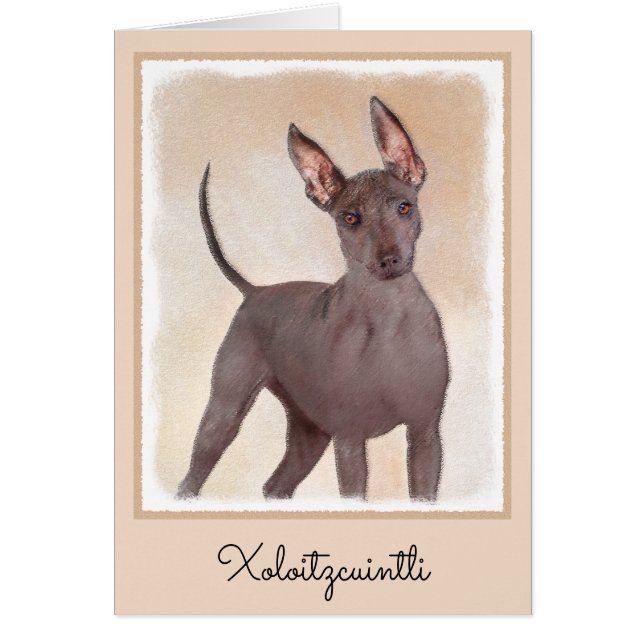 Pintura Xoloitzcuintli - Arte Perro Original Cuto (Frente)