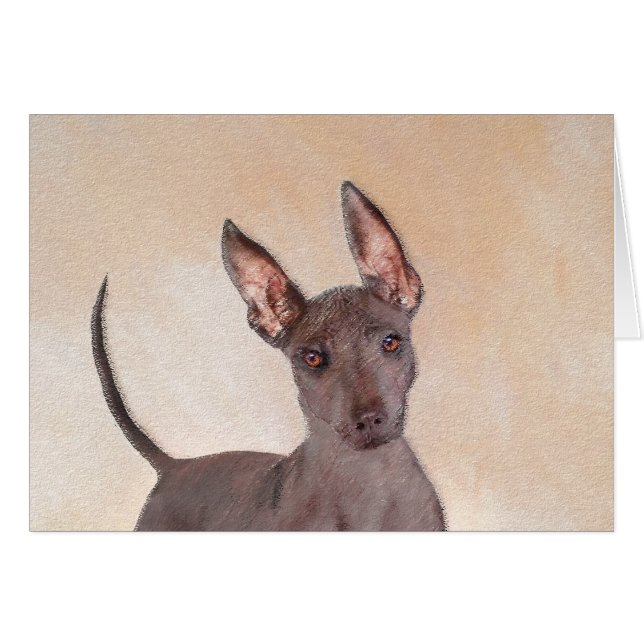 Pintura Xoloitzcuintli - Arte Perro Original Cuto (Anverso (Horizontal))
