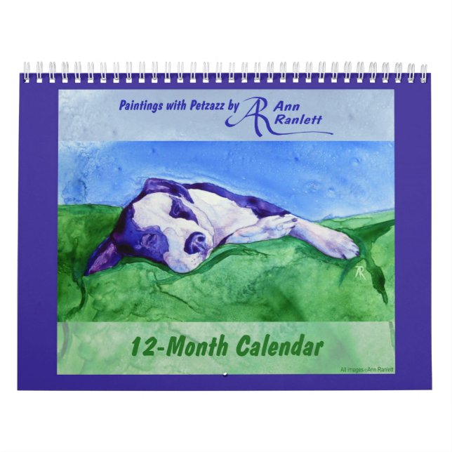 "Pinturas con Petzazz" - Calendario de 12 meses (Tapa)