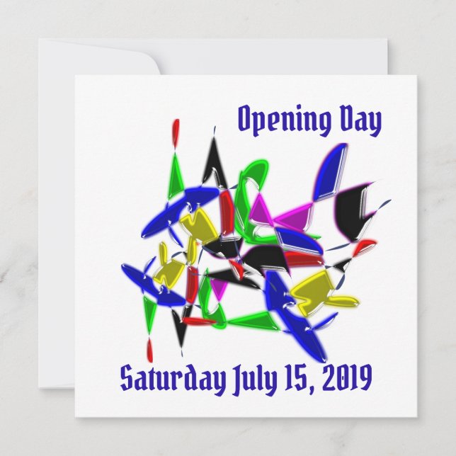 Pinturas de arte moderno, explosión de color (Anverso)