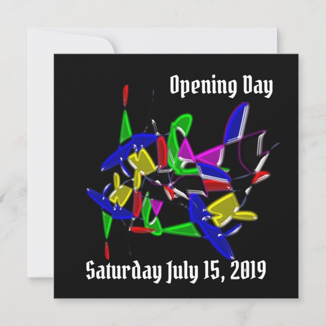 Pinturas de arte moderno, explosión de color (Anverso)