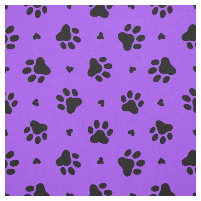 Pinturas de pata de perro negro y tela de patrón c (Retal)
