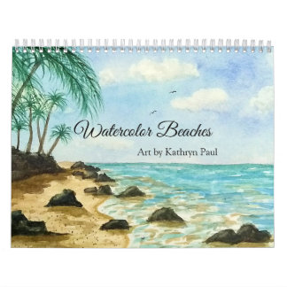 Pinturas de playa acuáticas Calendario