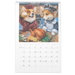 Pinturas de retratos de mascotas del calendario de