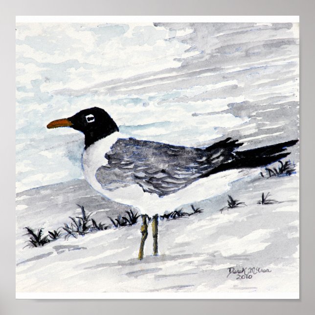 pinturas e impresiones de gaviotas en la playa (Frente)
