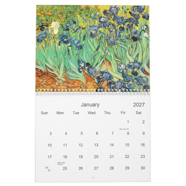 Pinturas famosas del calendario (Jan 2027)