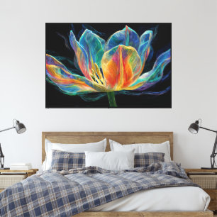Pinturas Florales Abstractas – Lienzo de Flores Mo