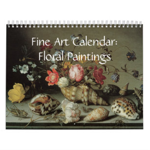Pinturas florales del calendario del Bello Artes