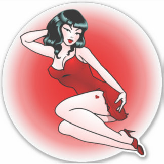 Pinup Chica Art Pegatina Decretos de Pinup persona