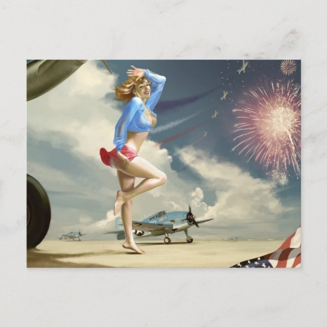 Pinups de los 40, postal (Anverso)