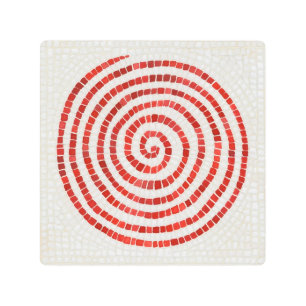 PINWHEEL MOSAIC 8x8 arte de pared Metalizado