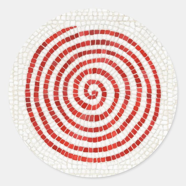 PINWHEEL MOSAIC Grandes Pegatinas Redondos (Anverso)