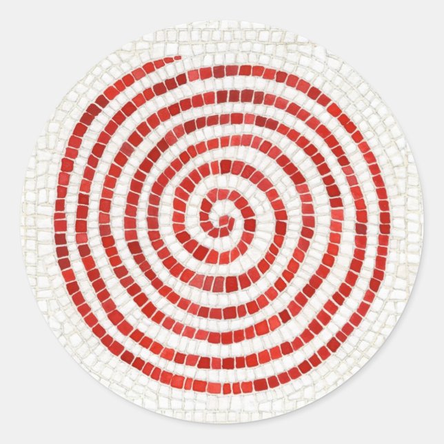 PINWHEEL MOSAIC Pequeños Pegatinas Redondos (Anverso)
