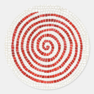 PINWHEEL MOSAIC Pequeños Pegatinas Redondos