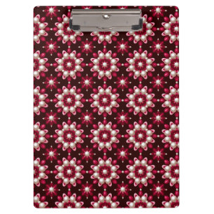 Pinza 🌸 Carpeta de escritorio de perla floral roja rega
