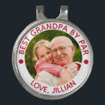 Pinza Para Gorra De Golf BEST GRANDPA BY PAR Photo Personalized red<br><div class="desc">Create a personalized photo red golf hat clip with the suggested editable title BEST GRANDPA BY PAR and your custom text beneath. PHOTO TIP: For fastest/best results, choose a photo with the subject in the middle and/or pre-crop it to a square shape BEFORE uploading. Contact the designer via Zazzle Chat...</div>