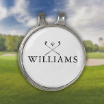 Pinza Para Gorra De Golf Clásicos clubes de golf de nombre personalizado<br><div class="desc">Personalice el nombre en la tipografía clásica para crear un regalo de golf único y mantenerlo para cualquier golfista. Diseñado por Thisisnotme©</div>