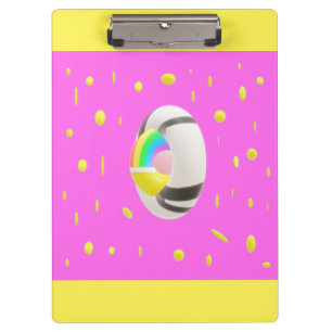 Pinza Rosa y amarillo con carpeta de bolsillo medio del