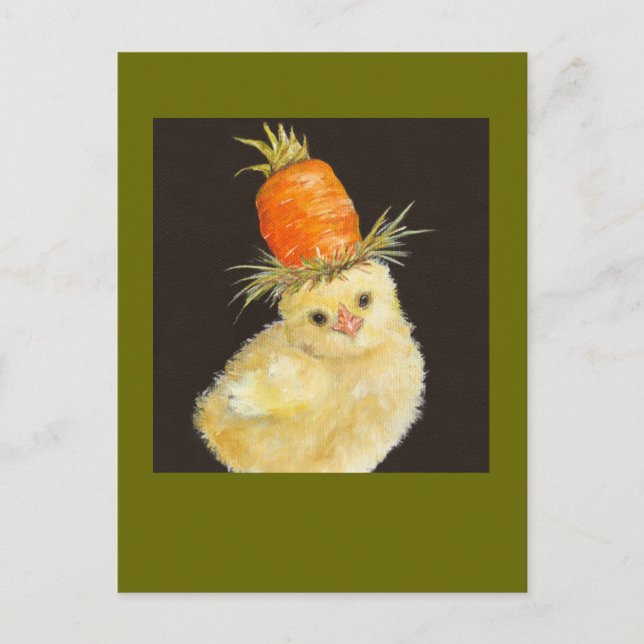 pío con postal de zanahoria alta (Anverso)