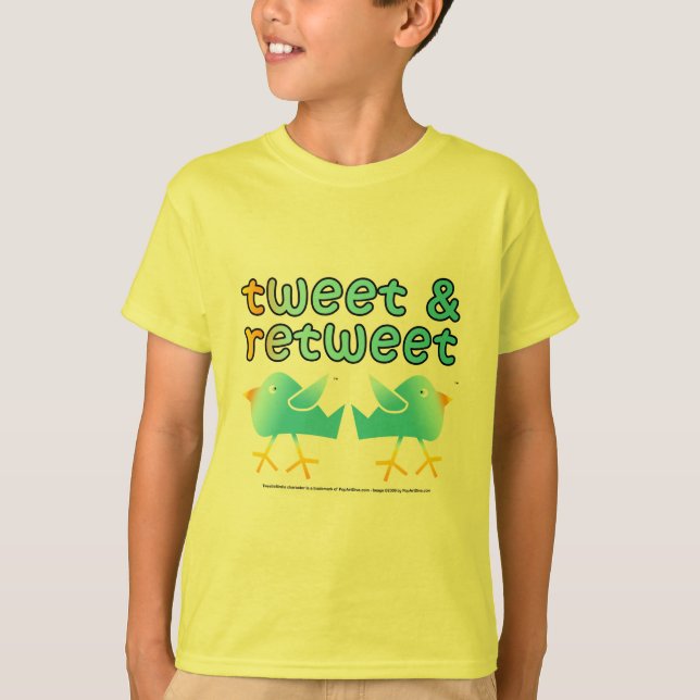 Pío y camisetas ligeras de los niños de Retweet (Anverso)
