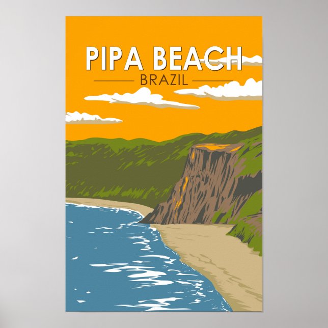 Pipa Playa Brasil Viajes Arte Vintage (Frente)