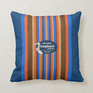 Pipeline Hawaii Surfboard Almohada cuadrada revers