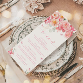 Piper Peony Butterfly Bridal Menú y Gracias