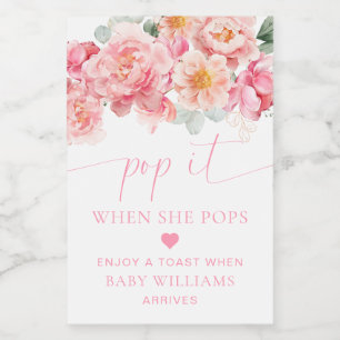 Piper Peony Floral Baby Shower Pop It