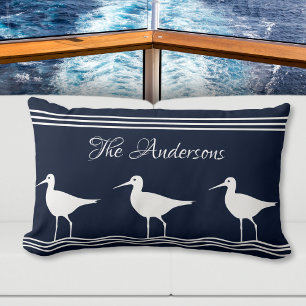 Pipers de arena blanca almohada de la marina náuti