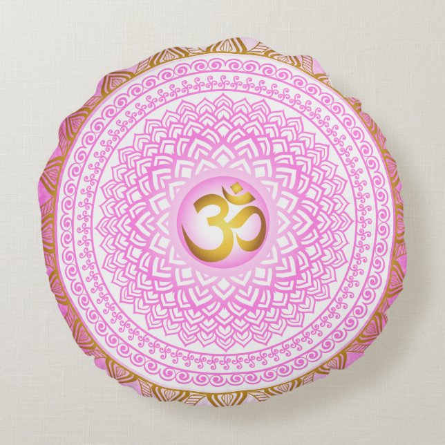 Pique 7mo Chakra, almohada rosada de Sahasrana (Reverso)