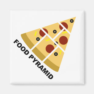 Pirámide de Comida de Pizza Imán de Nevera Diverti