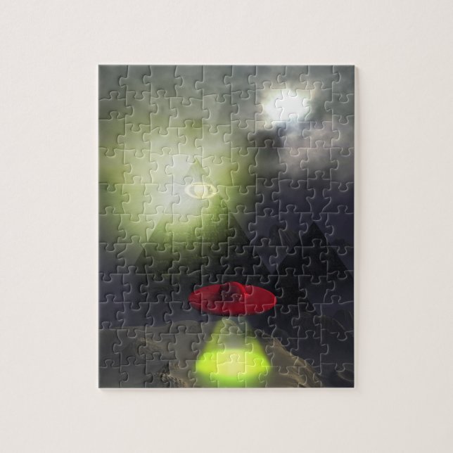 Pirámide de Illuminati y rompecabezas de OVNI (Vertical)