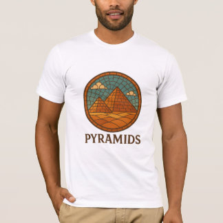 Pirámides retro-mosaicas de camisetas egipcias