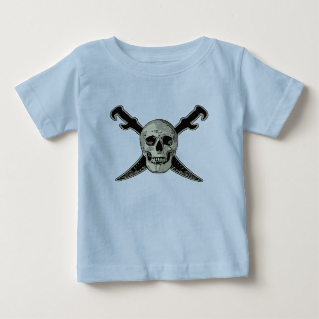 Pirata (Calavera) - Baby camiseta de Jersey fina (Anverso)